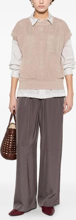 PESERICO Womens Patch-Pocket Vest Ss26 W