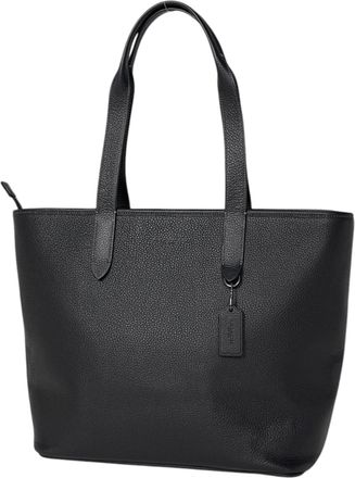 Coach Black Leather Tote Bag (Pre-Owned)