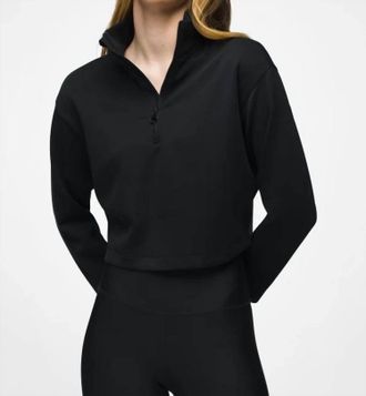 Prana Shea Half Zip Sweatshirt In Black