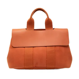 Herm&egrave;s Pre-owned Hermes Toile and Swift Valparaiso PM Ladies INEQMWE171D2RUXU