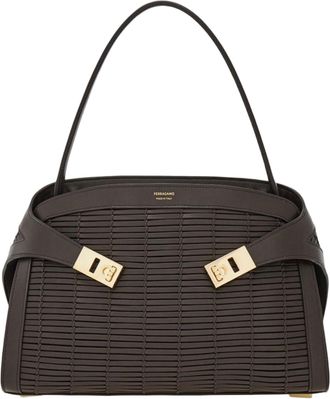 Ferragamo Hug Soft Leather Shoulder Bag