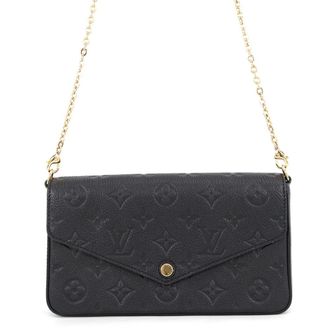 Louis Vuitton Noir Monogram Empreinte Chain/Shoulder Wallet (Pre-Owned)