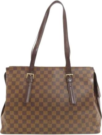 Louis Vuitton Pre-owned Tote Bags, female, Brown, Size: ONE SIZE Pre-owned Damier Tote Bag