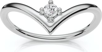 Pompeii3 Diamond Stackable Chevron Wedding Ring 14k Gold Lab Grown