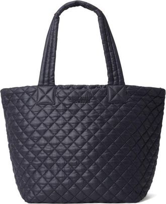 MZ Wallace Medium Metro Deluxe Diamond Quilted Nylon Tote in Black at Nordstrom