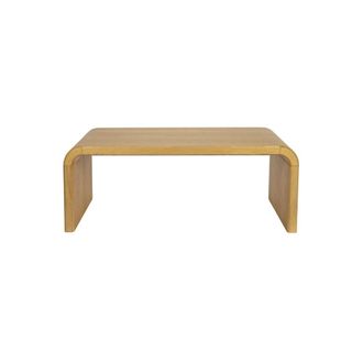 Zuiver Mesa de centro rectangular de madera clara con curvas elegantes