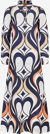 La DoubleJ Kleid aus Seidentwill Chemise Swing Jive Macro