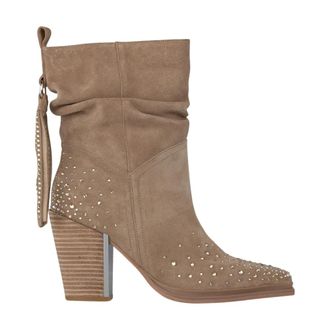 Alma En Pena Cowboy & Biker Boots, female, Beige, 4 UK, Ankle boot fringed details