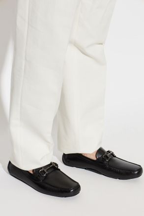 Ferragamo Parigi New Leather Moccasins, Mens, Black