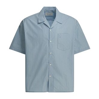 Ami De Coeur Boxy Shirt - Heren - Korte mouwen Overhemden - Blauw - 2XL - Katoen - Overhemden