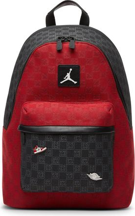 Nike Jordan Monogram Backpack 20L Black Red FJ6784-636