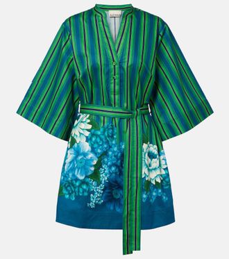 Alemais Al&eacute;mais Margo belted printed cotton shirt dress