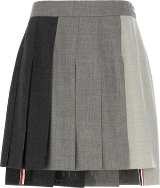 Thom Browne Stijlvolle Gonne voor een trendy look - Dames - Korte rokken - Grijs - M - Wol - Rokken