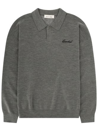 Fear of God Essentials Long Sleeve Fine Knit Polo Shirt
