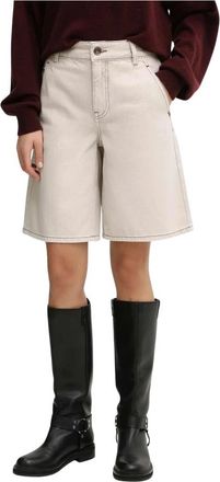 Miss Sixty Denim Shorts met Hoge Taille - Dames - Denim shorts - Beige - W24 - Denim - Korte Broeken
