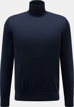 Braun Hamburg Men - Merino turtleneck jumper navy