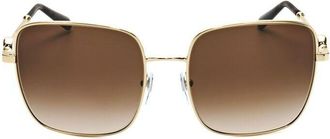 Bulgari Ladies Gold Tone Square Sunglasses 0BV6165-278/13