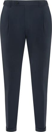 Berwich Pantaloni con pieghe e bottoni - Blu