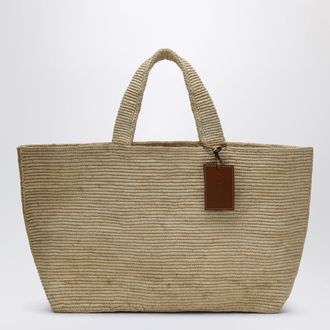 Maneb&igrave; Large raffia tote bag