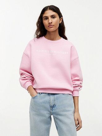 Tommy Hilfiger Jersey amplio de felpa suave con logo