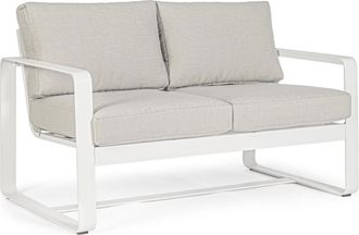 BIZZOTTO 2-Sitzer Outdoor Sofa Merrigan - Weiss/Beige