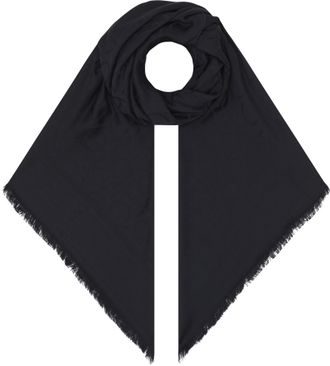 Calvin Klein Schal CALVIN KLEIN SHINY JACQUARD MONOGRAM SQUARE, Damen, schwarz, Kunstfaser, gemustert, Modet&uuml;cher Schal, mit Logo-Jacquardmuster