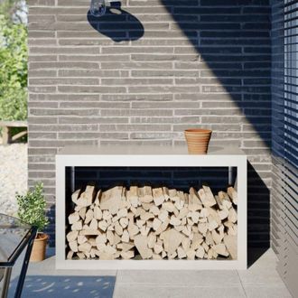 vidaXL Le&ntilde;ero De Acero Blanco 100x40x60 Cm Vidaxl