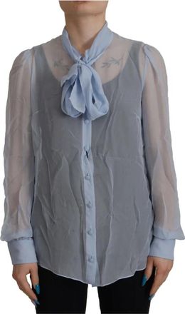 Dolce & Gabbana Shirts - Dames - Overhemden - Blauw - S - Overhemden