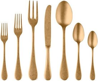 Mepra Vintage Pewter Flatware Set - 32 Pieces in Gold at Nordstrom