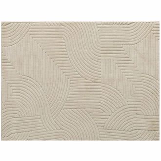HOMCOM Alfombra para sal&oacute;n 230x160x1.7 cm crema