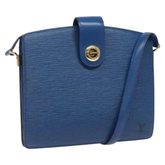 Louis Vuitton Tweedehands leren Louis Vuitton tassen - Dames - Pre-owned - Blauw - Maat: ONE Size Leer