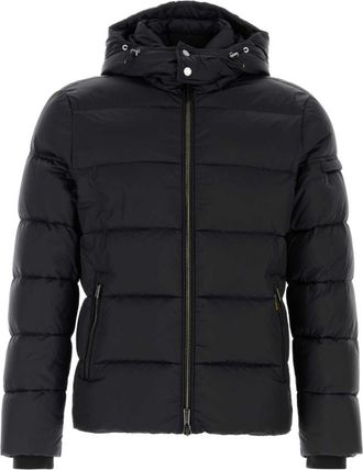Moorer Navy Blue Quilted Jacket