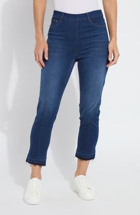 Lyss&eacute; Toothpick High Waist Released Raw Hem Crop Skinny Jeans in Indigo Black at Nordstrom Rack, Size X-Large