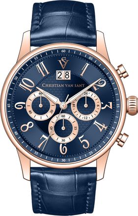 Christian Van Sant Mens Heritage Blue Round 42mm