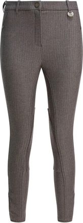 Burberry Jodhpur-rijbroek van stretchkatoen met visgraatmotief - Dames - Skinny broeken - Bruin - 2XS - Katoen - Broeken