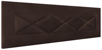 HOGAR 24 Cabecero ares tapizado en polipiel chocolate, 155x55x3cm