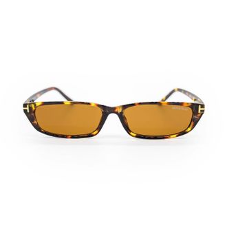 Fifth and Ninth Lana Slim Rectangle Sunglasses In Torte