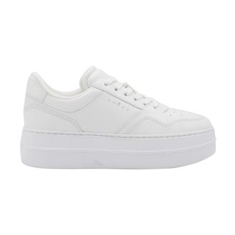 Hogan Witte Leren Sneakers Oversized Zool - Dames - Sneakers - Wit - 39 EU - Katoen - Schoenen