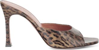 Amina Muaddi Alexa Slipper 95 - Dames - Muiltjes - Bruin - 39 EU - Leer - Schoenen