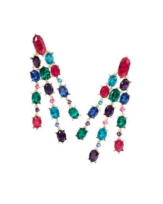 Kendra Scott Womens Cailin Statement Earrings In Gold Multi Mix