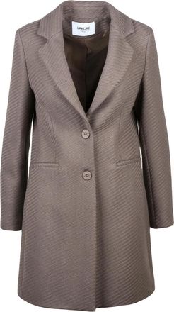 La Kore Turquoise Fitted Wool-Blend Coat