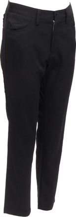 Yohji Yamamoto YS YOHJI YAMAMOTO wool black insert panels white topstitch tapered pants JP2 M