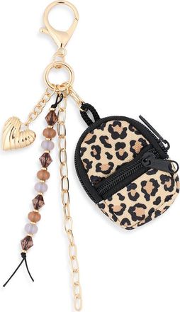 Leith Leopard Heart Bag Charm in Brown Multi- Gold at Nordstrom Rack