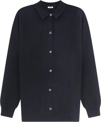Aspesi Klassieke Kraag Vest - Dames - Vesten - Zwart - L - Katoen - Truien & Vesten