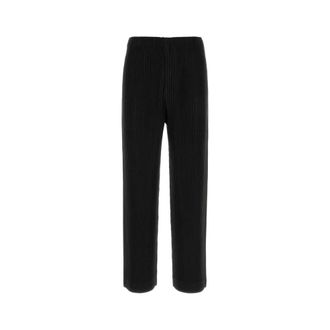 Issey Miyake Straight Trousers, male, Black, Size: S Color Pleats 1 Pant
