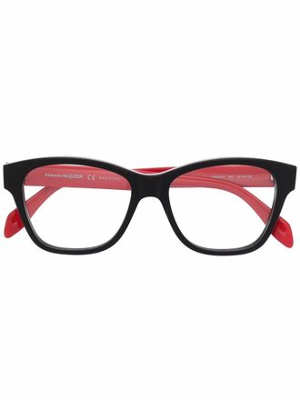 Alexander McQueen Eyewear Bril met vierkant montuur - Zwart