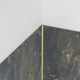 Aurlane Perfil Angular De Aluminio Acabado Oro Cepillado - 15x15x2100 Mm