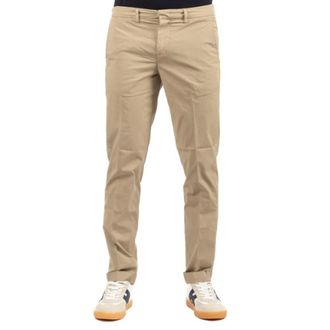 Fay Heren, Broeken, Beige, Maat: W30 Katoen