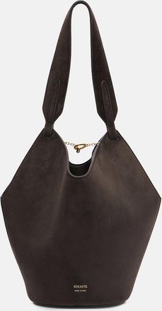 Khaite Lotus Mini suede tote bag