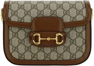 Gucci Dames, Tassen, Bruin, Maat: ONE Size Katoen